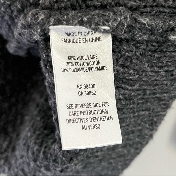 Theory Wool Women’s Open Front Pocket Sweater Cardigan in Dark Grey Size Small - Picture 7 of 8